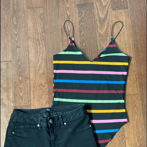 Gaze striped tank bodysuit, XS - Picture 7 of 7